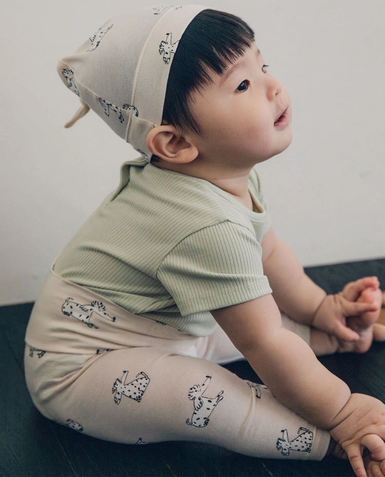 [Baby] ふんわりやわらか ベビー お腹冷え防止 テンセル レギンス