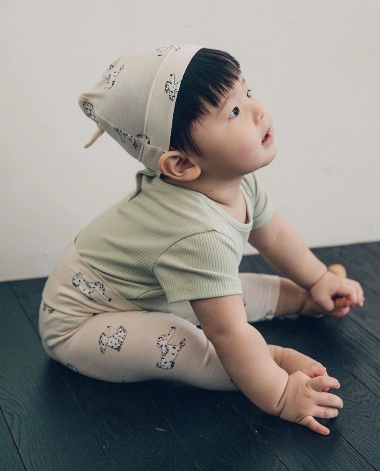 [Baby] ふんわりやわらか ベビー お腹冷え防止 テンセル レギンス