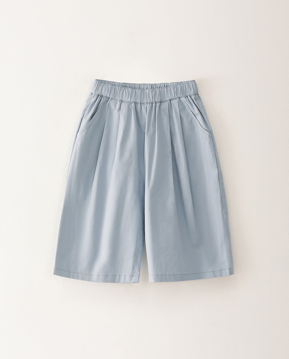 [Kids] 風通しコットン スパン 2タック 7分丈パンツ