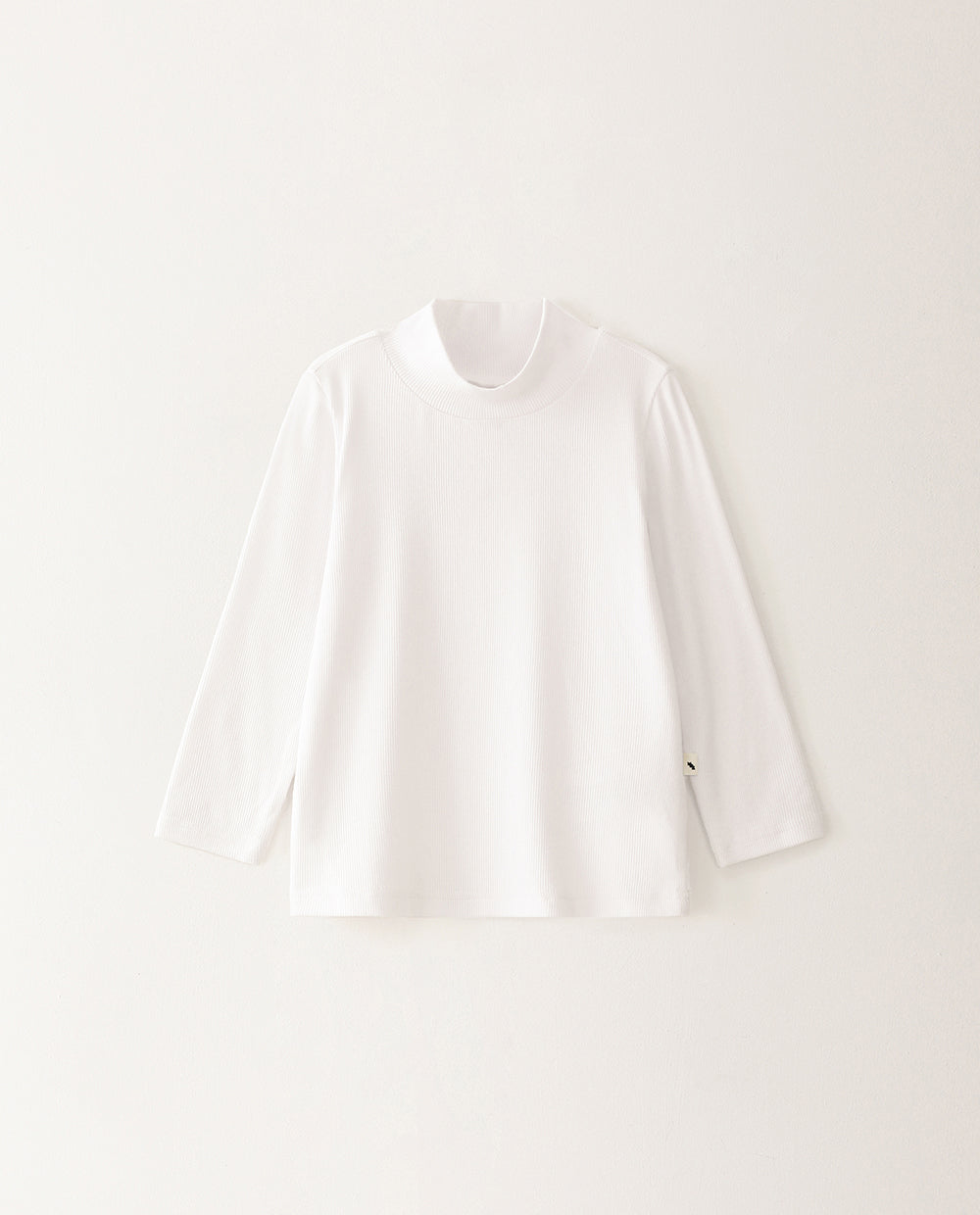 [Kids] (1&1) ふんわりとろみハーフネック無地 Tシャツ