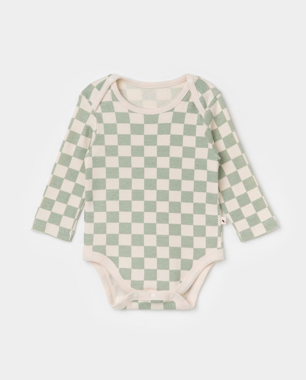 [Baby] ふんわりもちもち チェッカーボード ボディスーツ