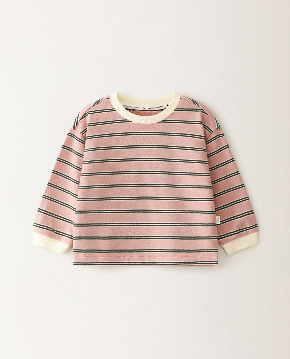 [Kids] コンフォートソフトダブルラインストライプTシャツ
