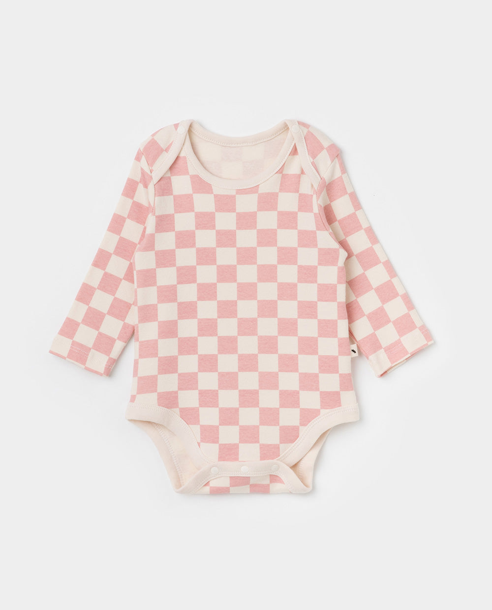 [Baby] ふんわりもちもち チェッカーボード ボディスーツ