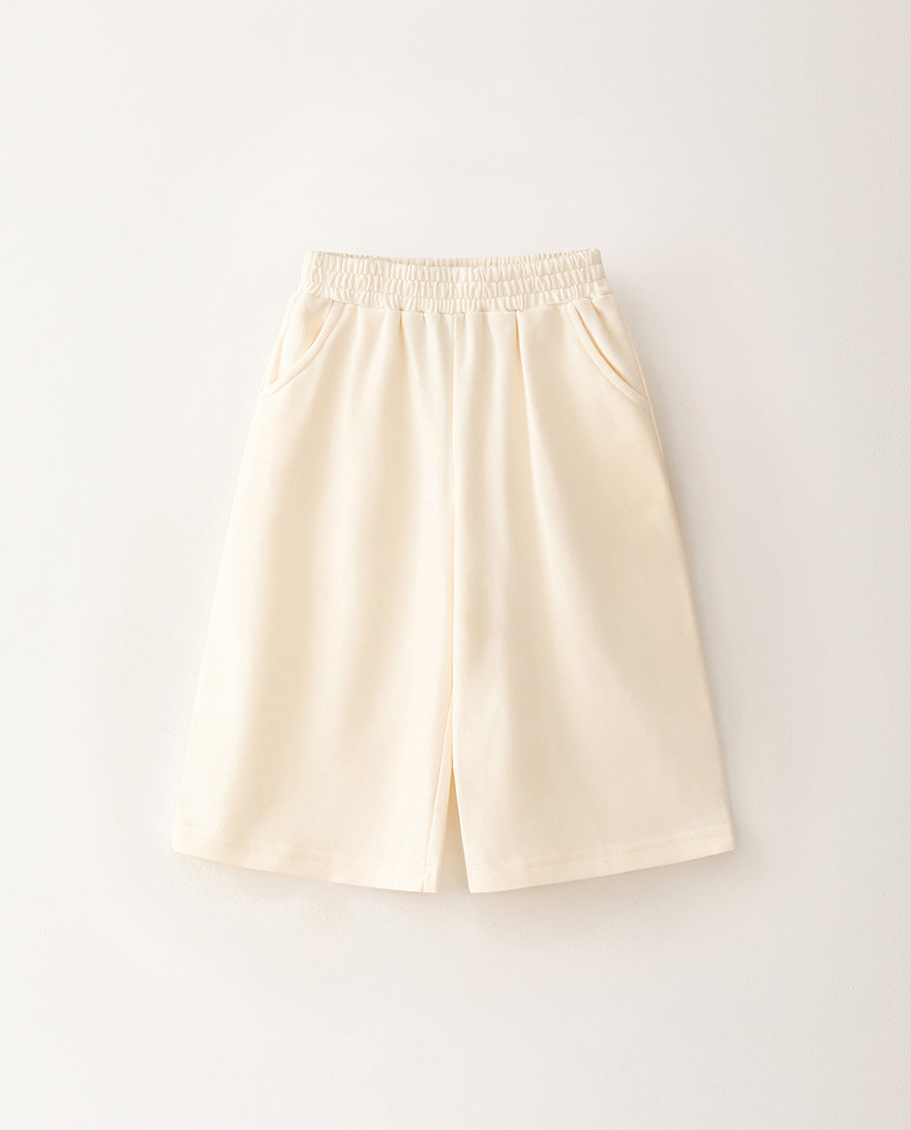 [Kids] ソフトコットンワイド8分丈パンツ