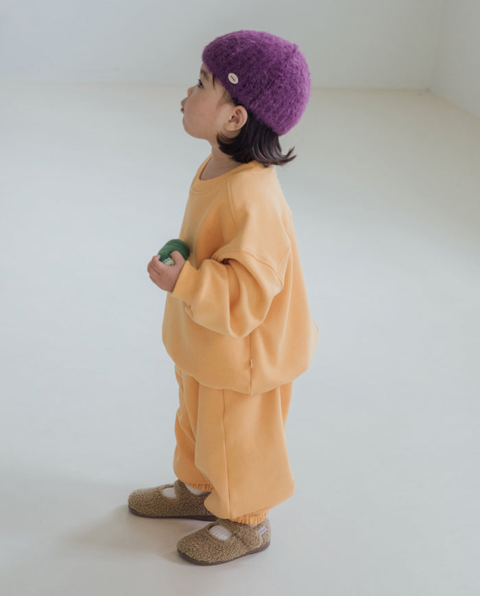 [Kids] [裏起毛] ふんわりミンク 切り替えステッチ スウェット