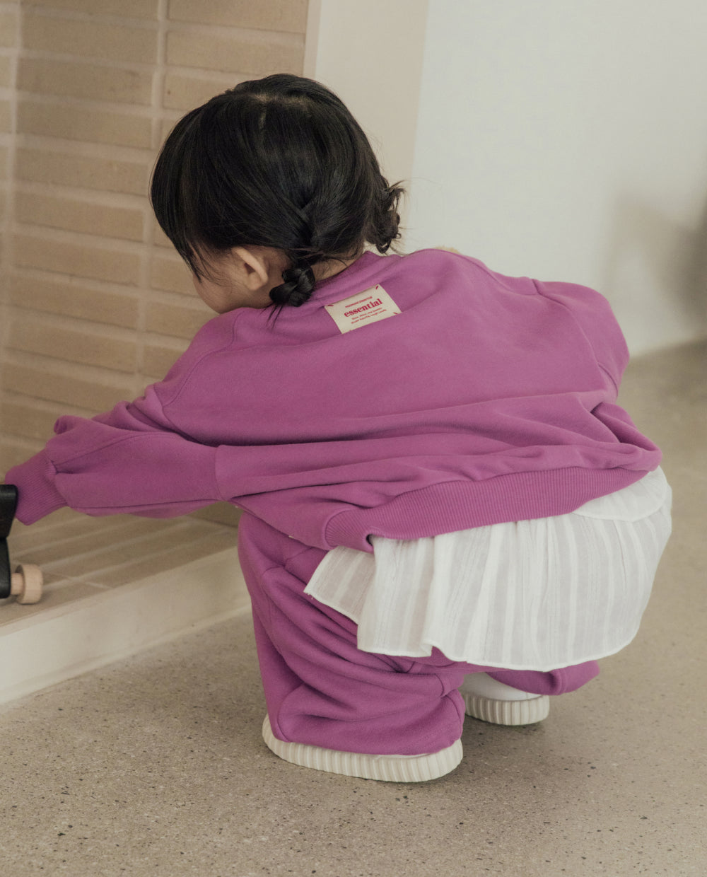 [Kids] コンフォートソフト パフスリーブ ボリュームフィット トレーナー