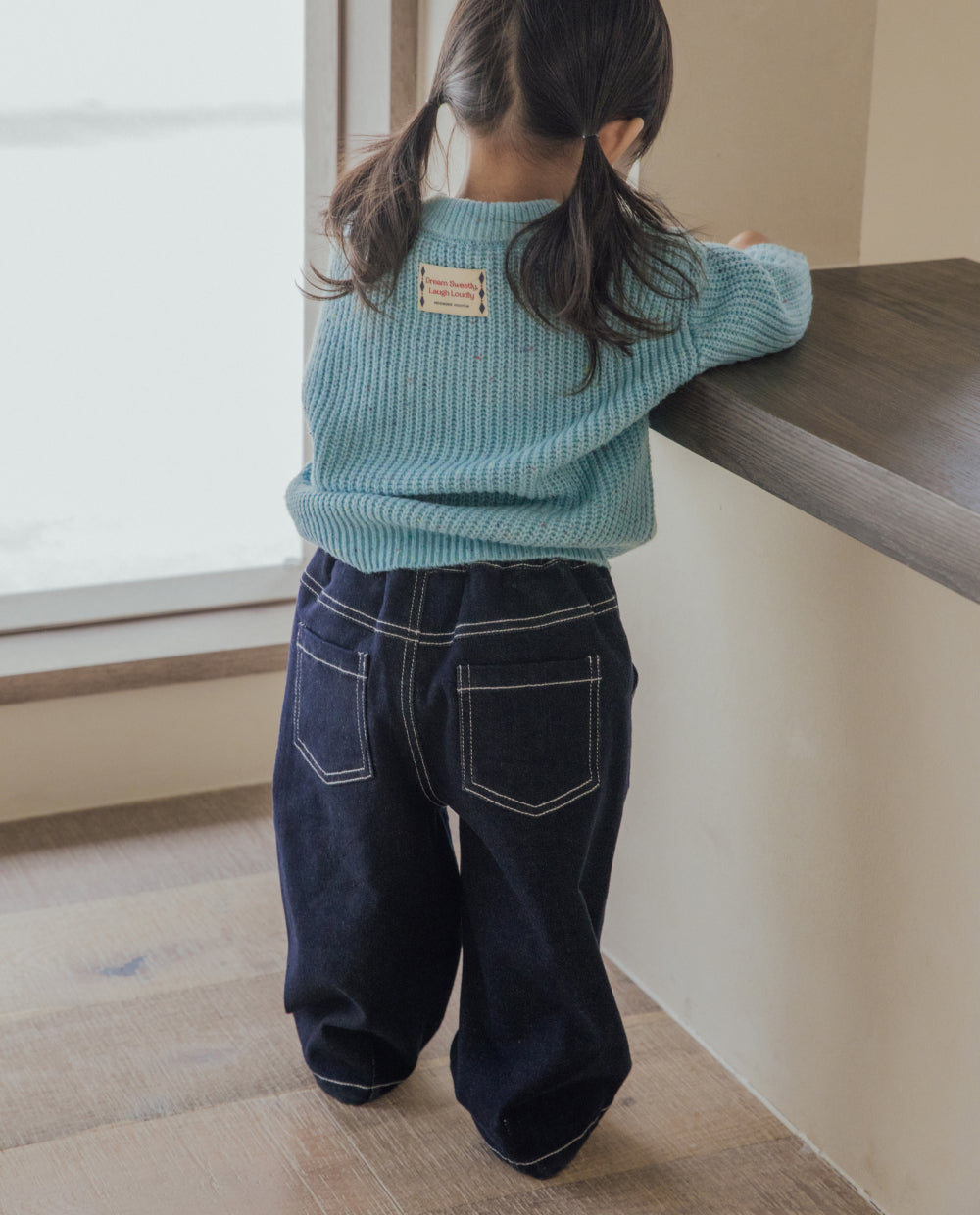[Kids] もちもちストレッチカーブデニムパンツ