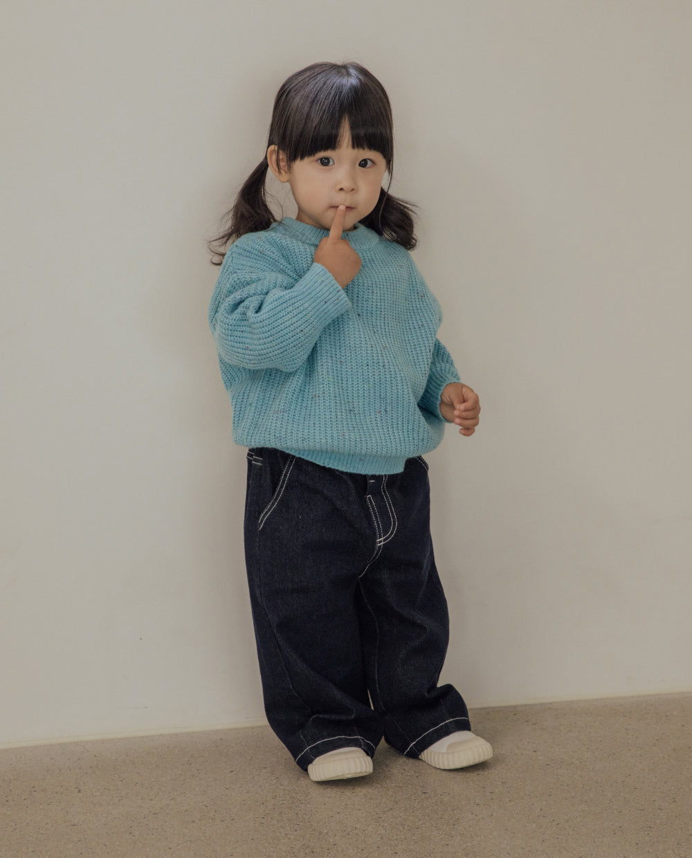 [Kids] もちもちストレッチカーブデニムパンツ