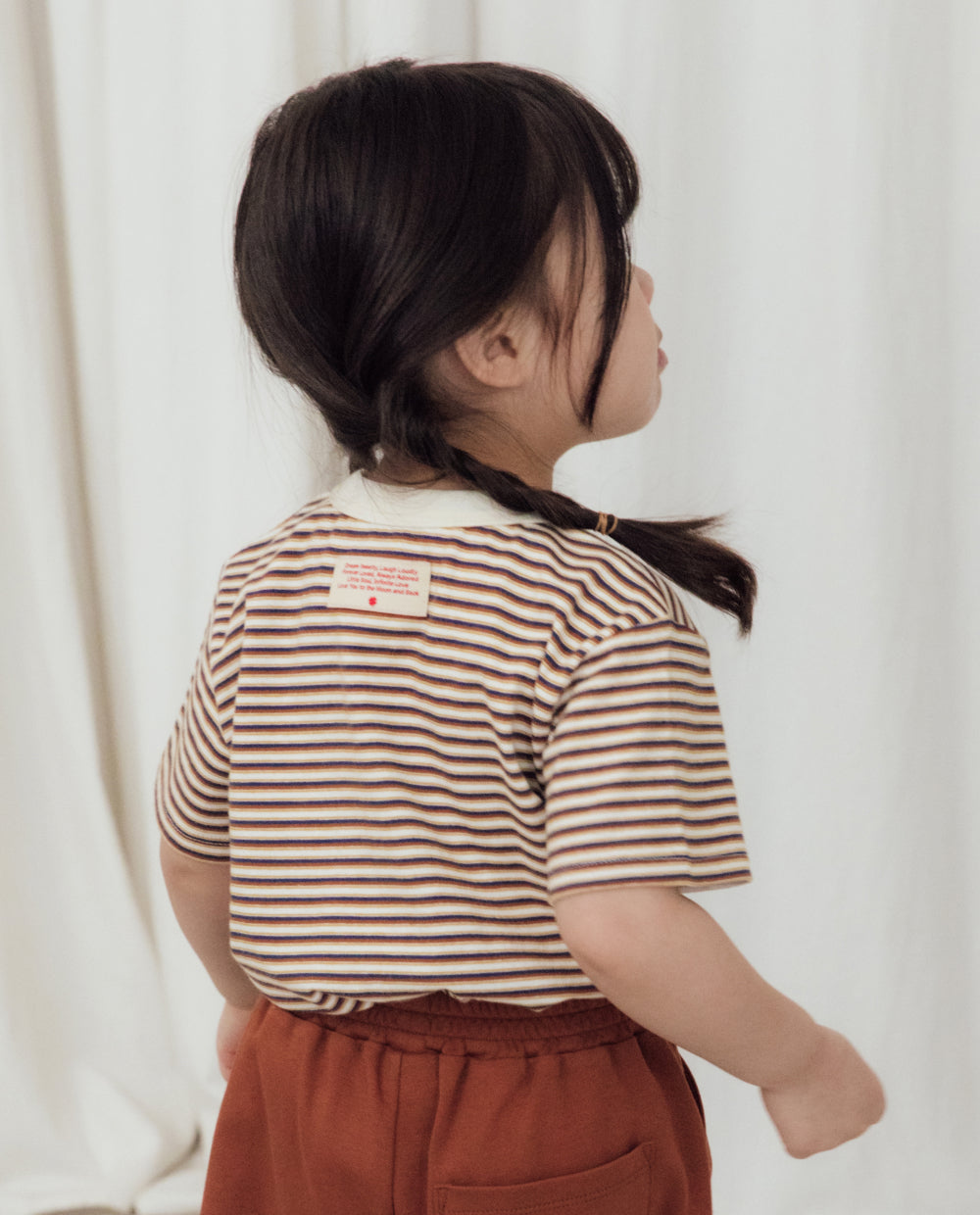 [Kids] マルチストライプ レギュラーフィット 半袖Tシャツ