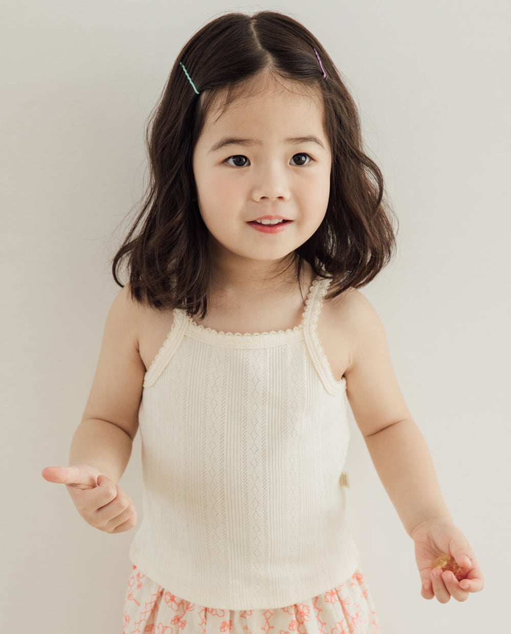 [Kids] アイレット ピコット キャミソール Tシャツ