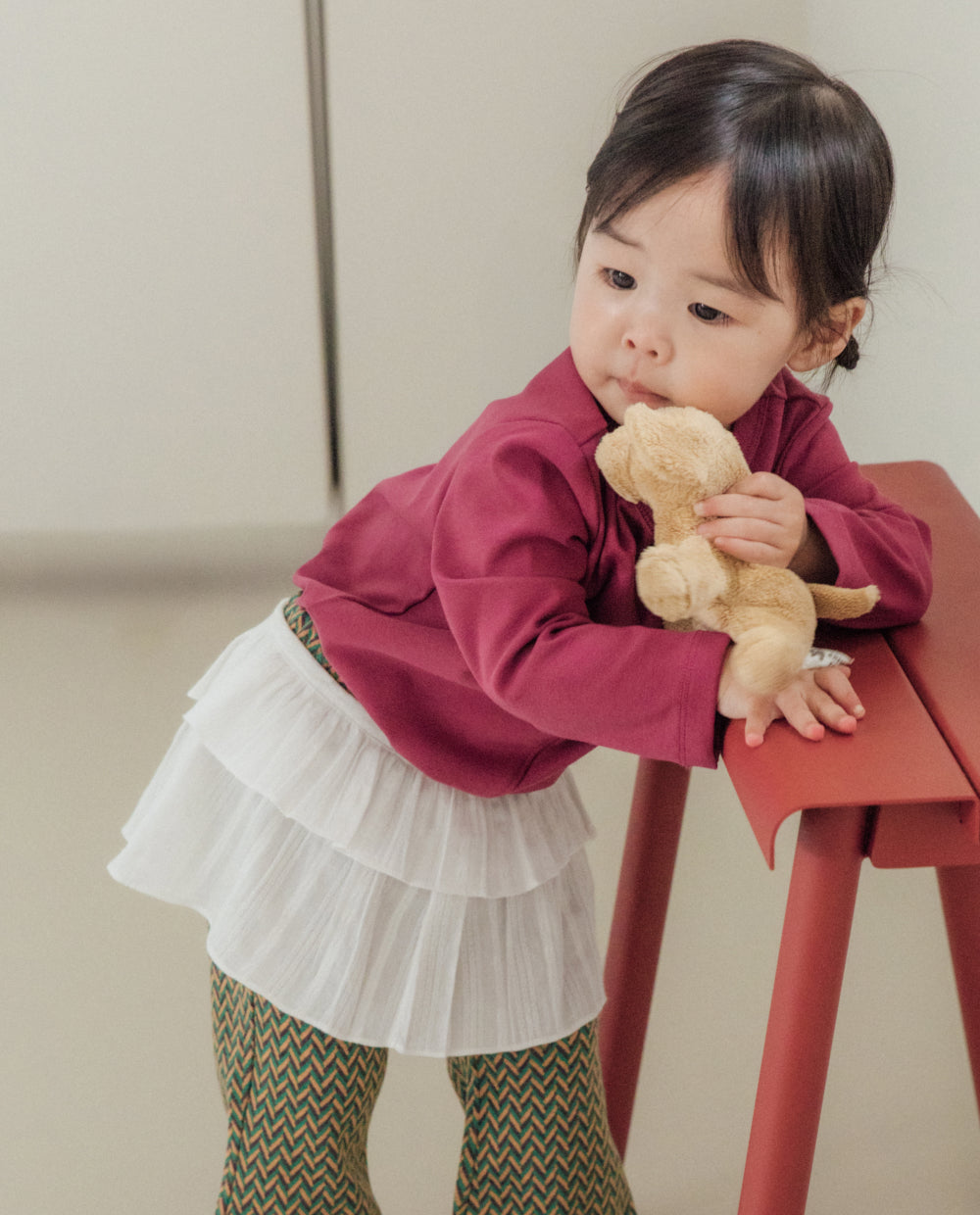 [Kids] コットンレースラップスカート