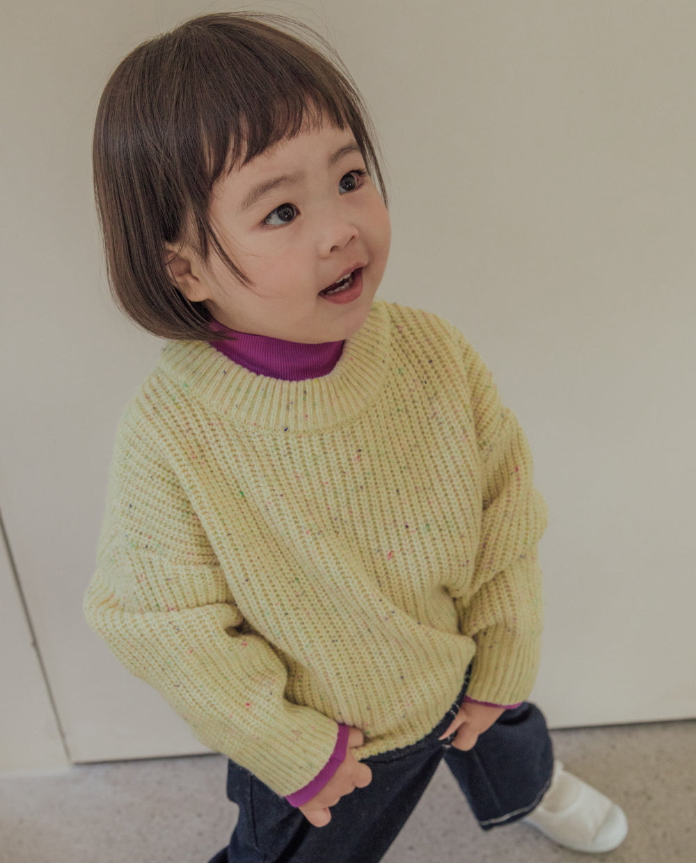 [Kids] ソフトブレンドニットプルオーバー