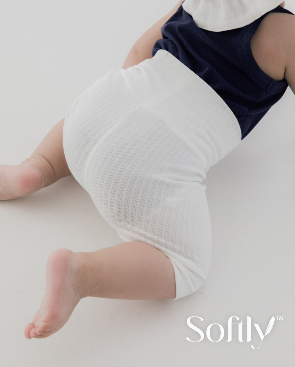 [Baby] ソフトリー プレミアム バンブーメッシュ 5分丈レギンス