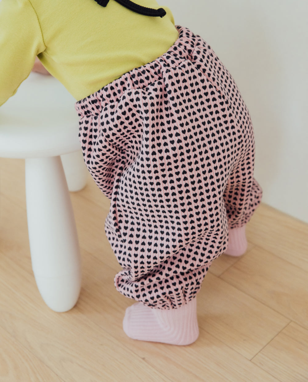 [Baby] [裏起毛]ふんわりミンクハートバルーンパンツ