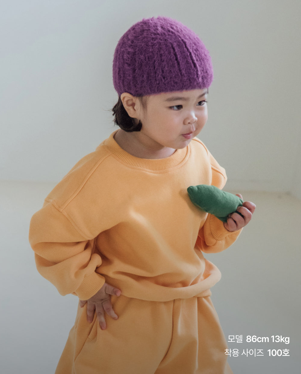 [Kids] [裏起毛] ふんわりミンク 切り替えステッチ スウェット