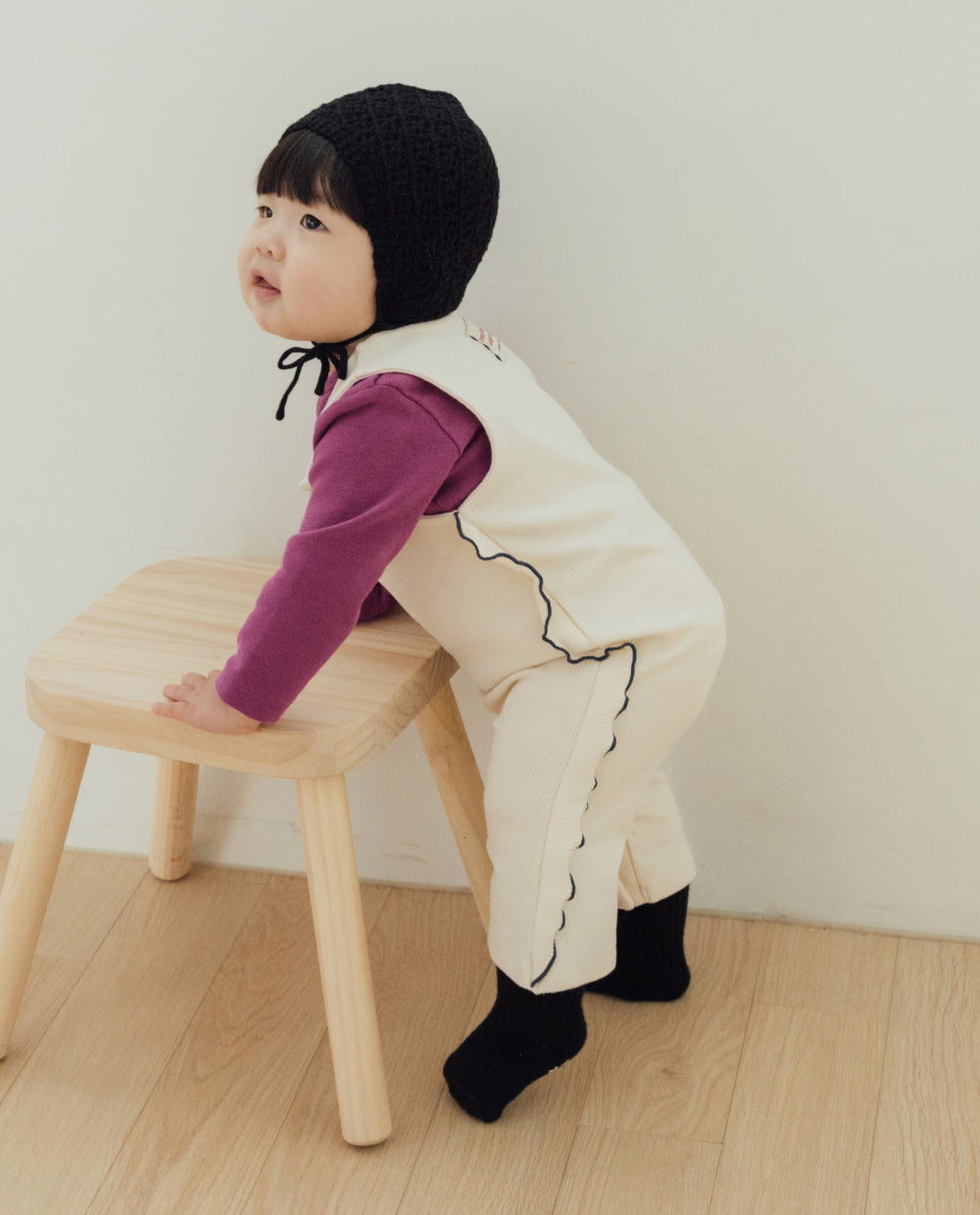 [Baby] ふんわりなめらかリブストレッチオーバーオール