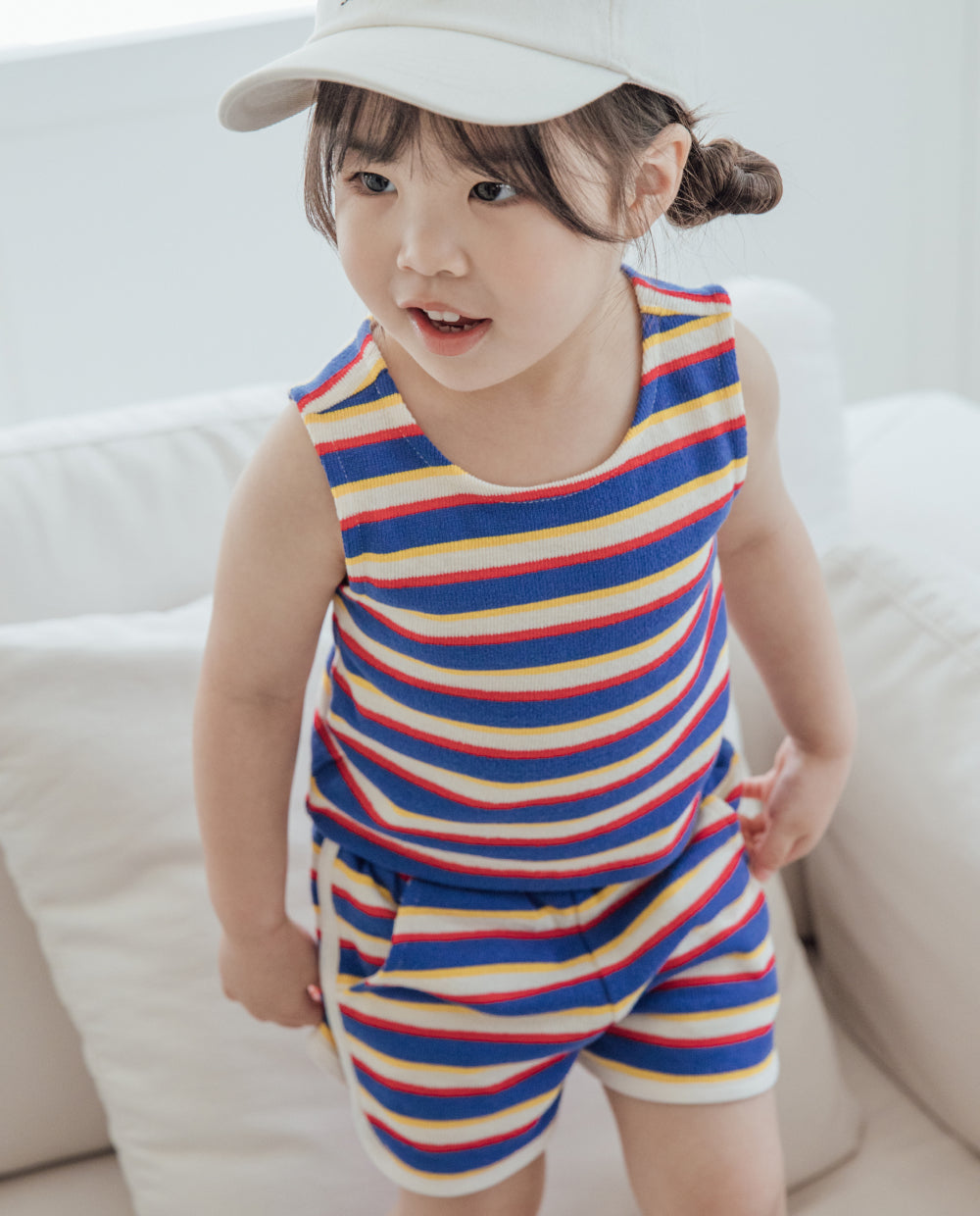 [Kids] マルチジャガード ストライプ セットアップ