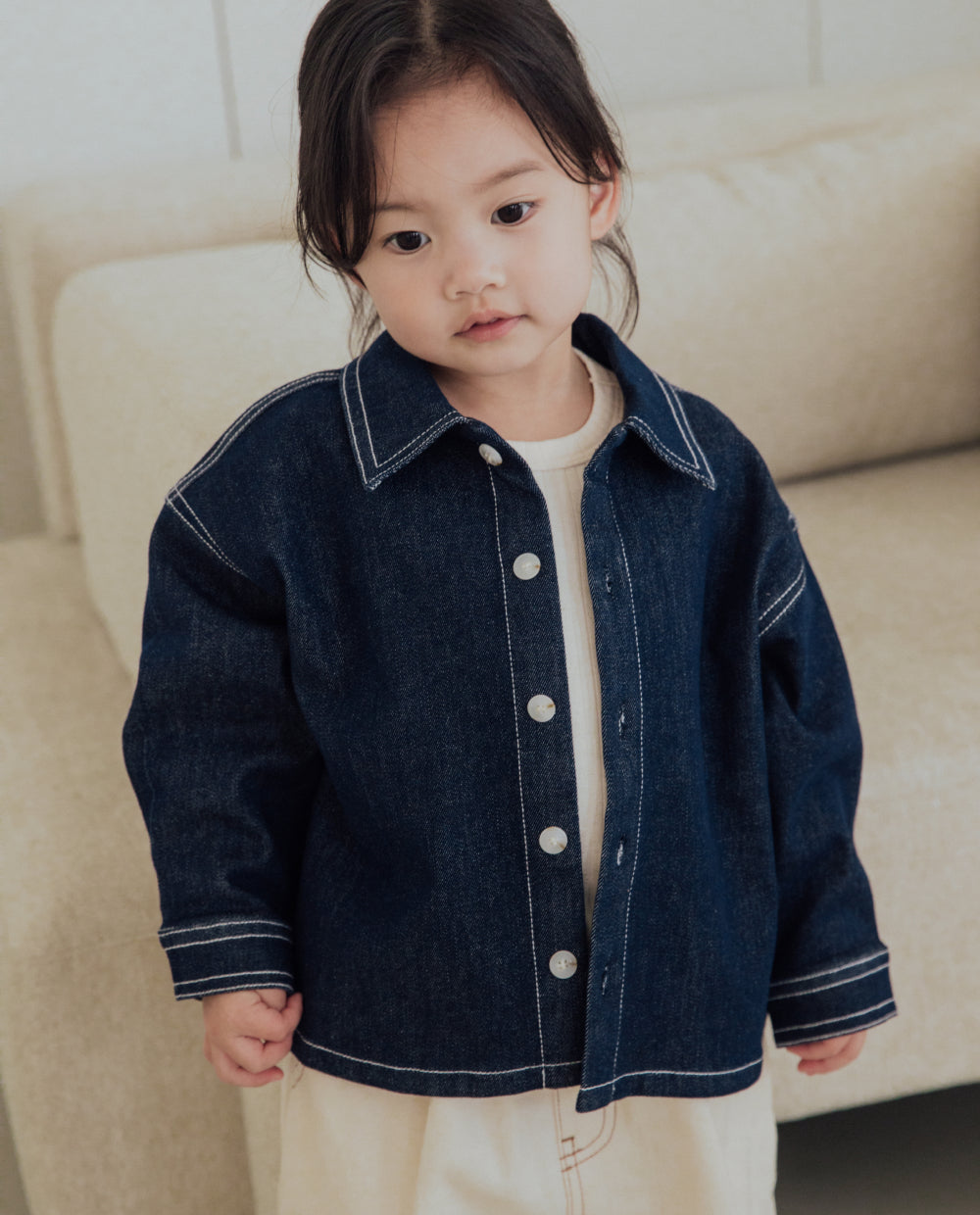 [Kids] クラシックデニムシャツジャケット