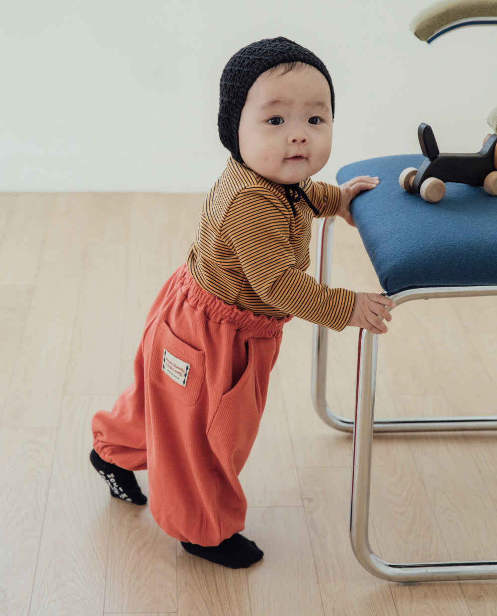 [Baby] ふんわりなめらかリブストレッチバルーンパンツ