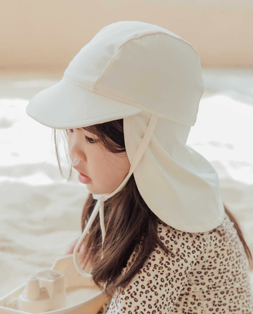 [Kids] UVカット キッズ フラップ付きスイムキャップ