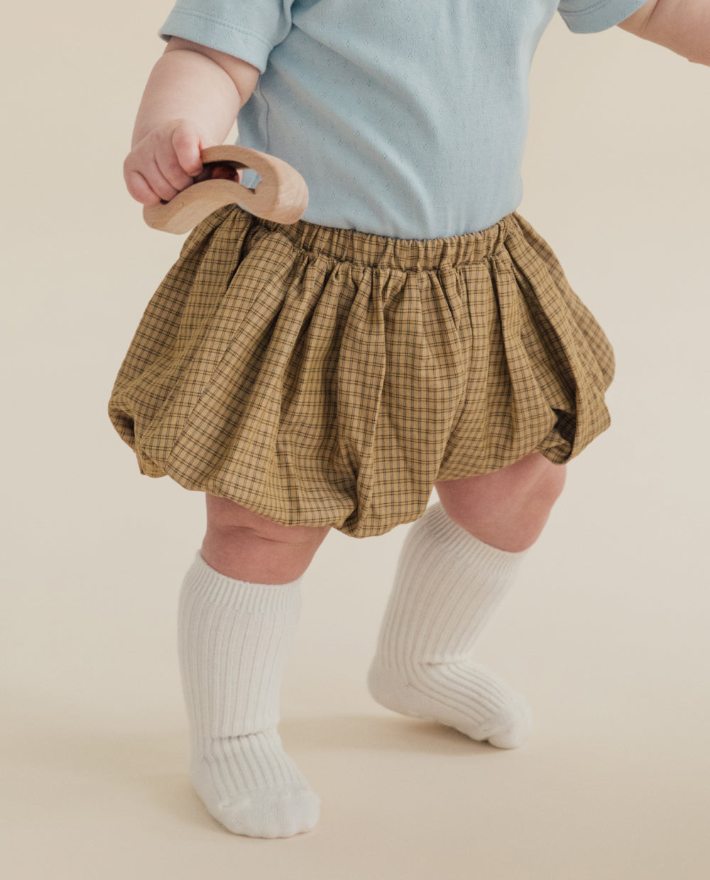 [Baby] エアークリンクル チェック ブルマ