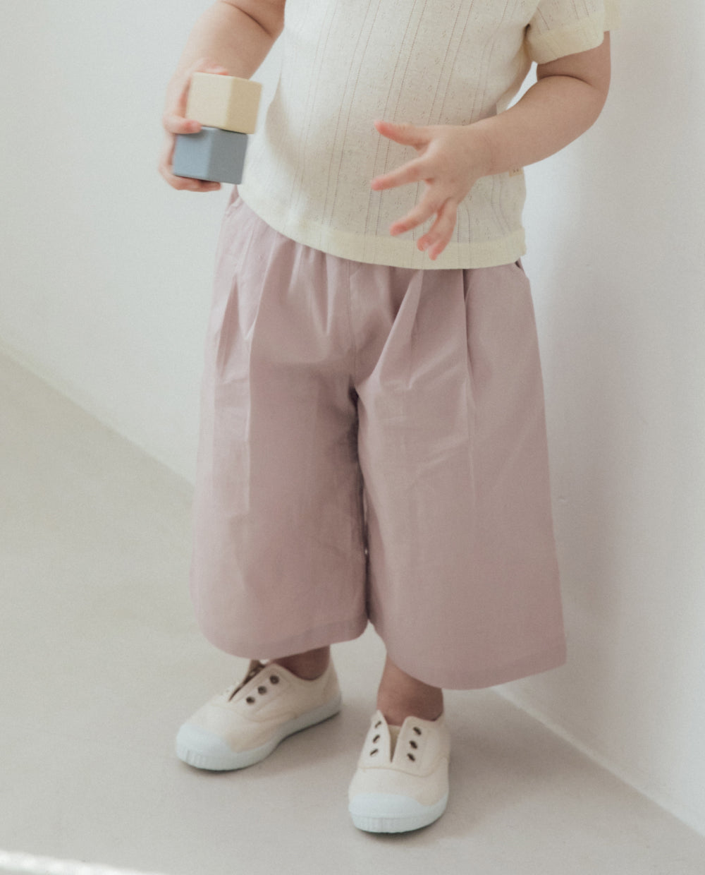 [Kids] さらっとコットンストレッチ 7分丈パンツ