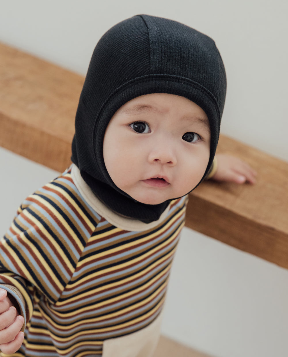 [Baby] ふんわりなめらかリブストレッチバラクラバ