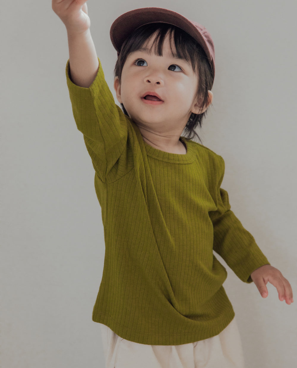 [Kids] ソフトアイレット \リブ Tシャツ