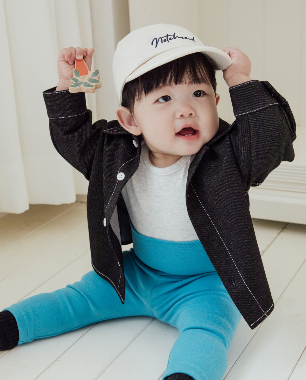 [Baby] もちもちデニムシャツジャケット