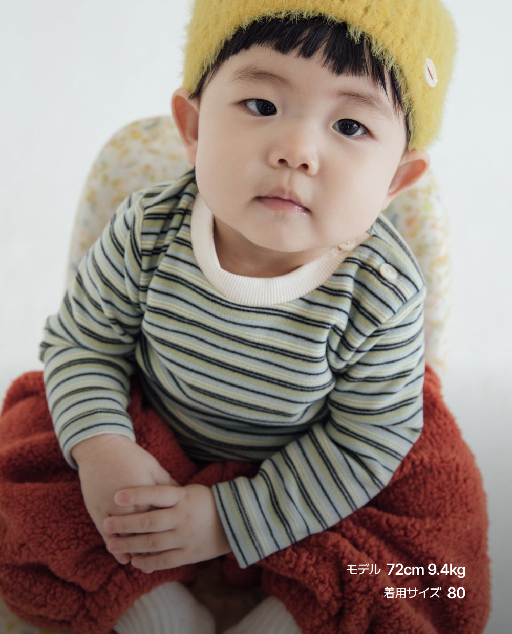 [Baby] ふんわりなめらか ボーダー Tシャツ