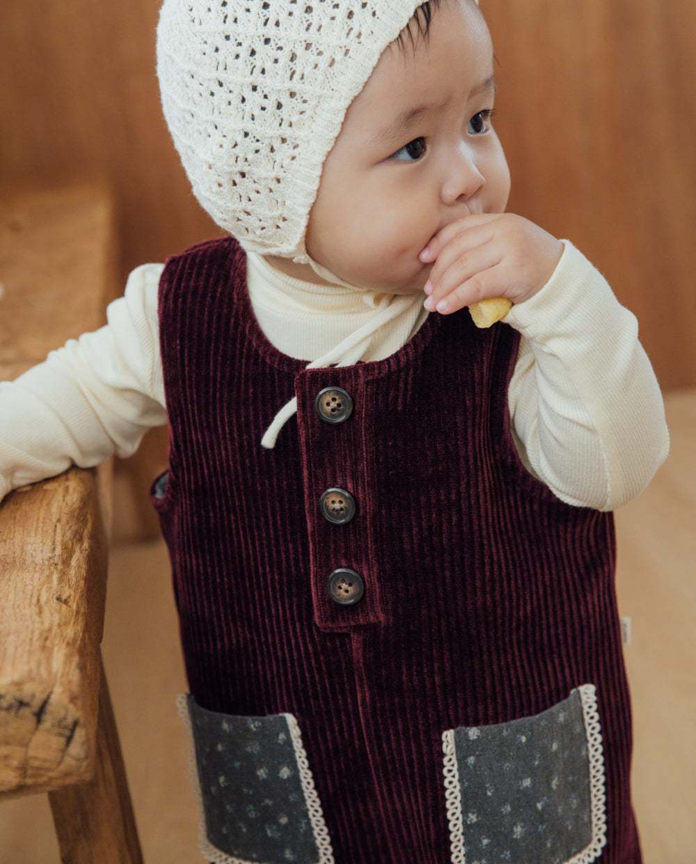[Baby] コーデュベロアジャンプスーツ
