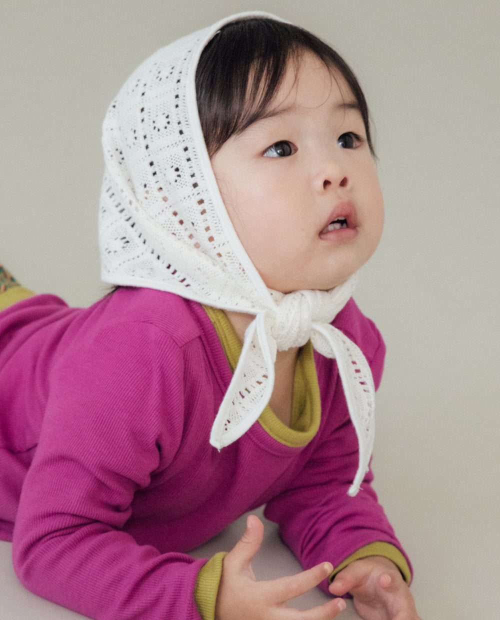 [Kids] ニットレースカーチフ