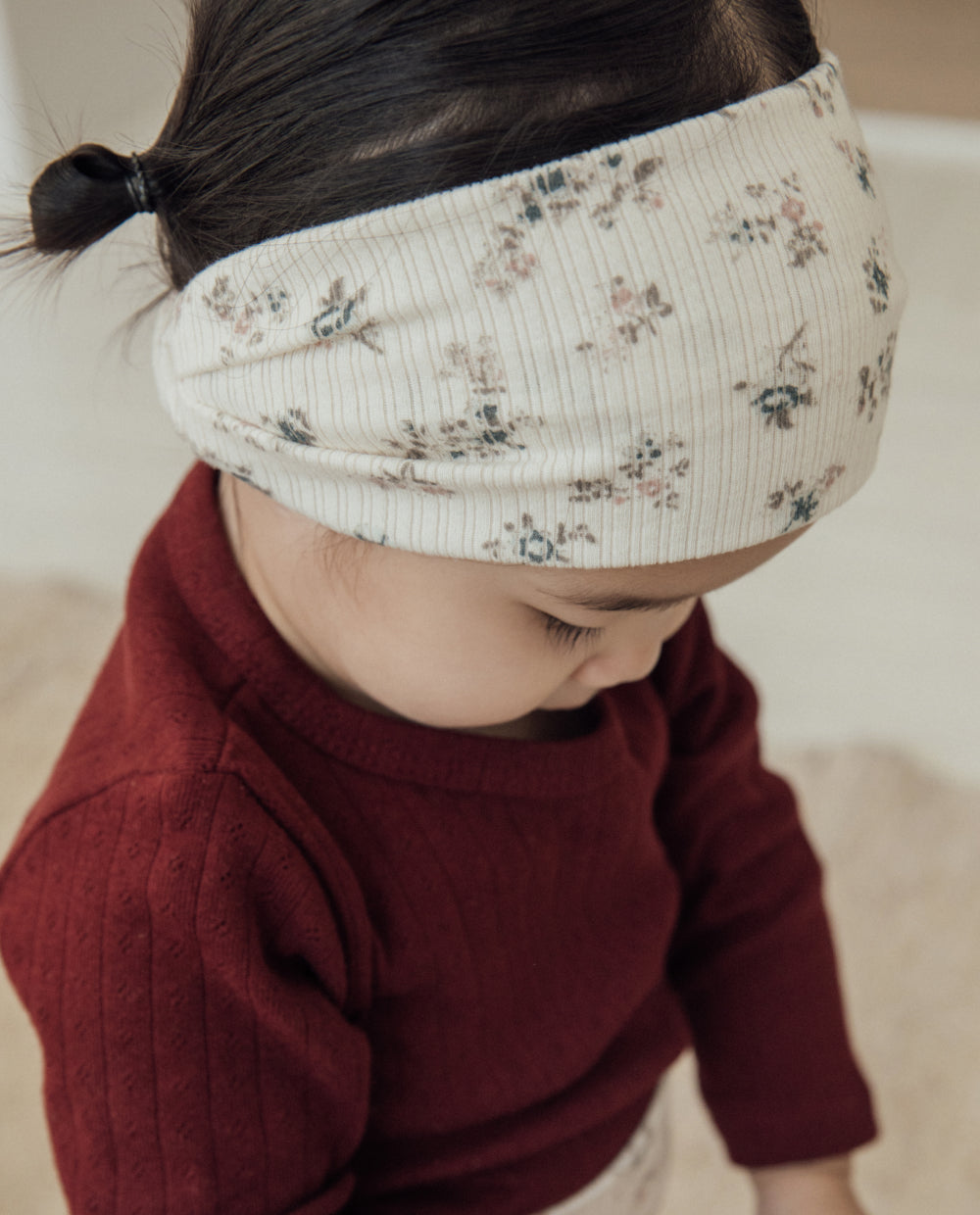 [Baby] ソフトジャガード ワイドヘアバンド