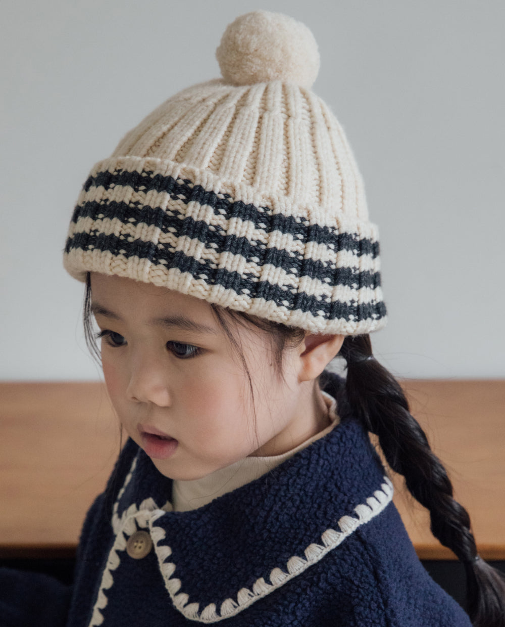 [Kids] ふんわりなめらか ポンポンビーニー