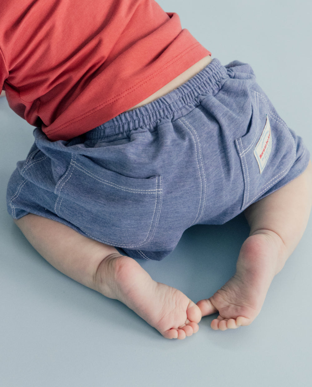 [Baby] やわらかデニムショートパンツ