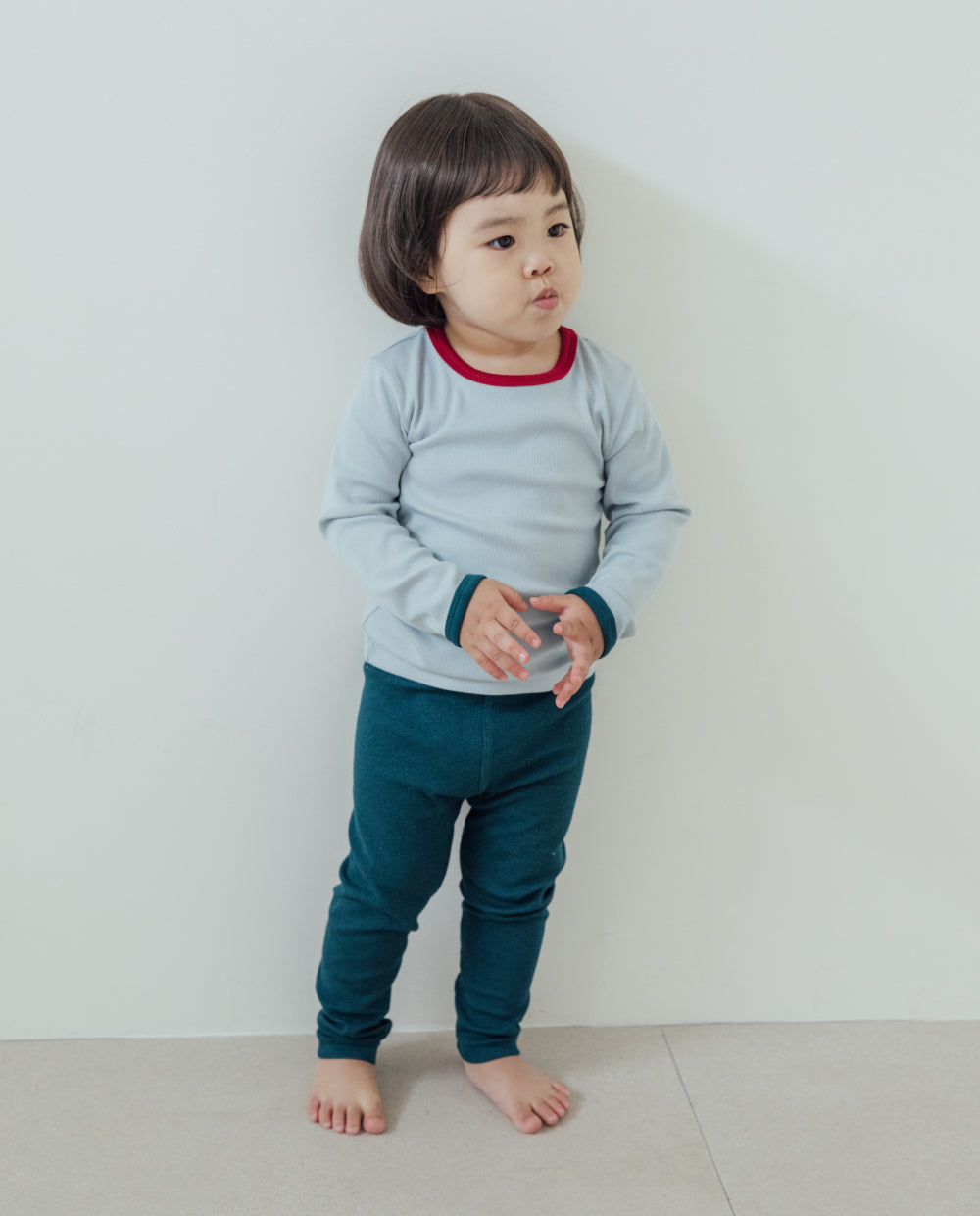 [Kids] ふんわりとろみリブスリムフィットルームウェア