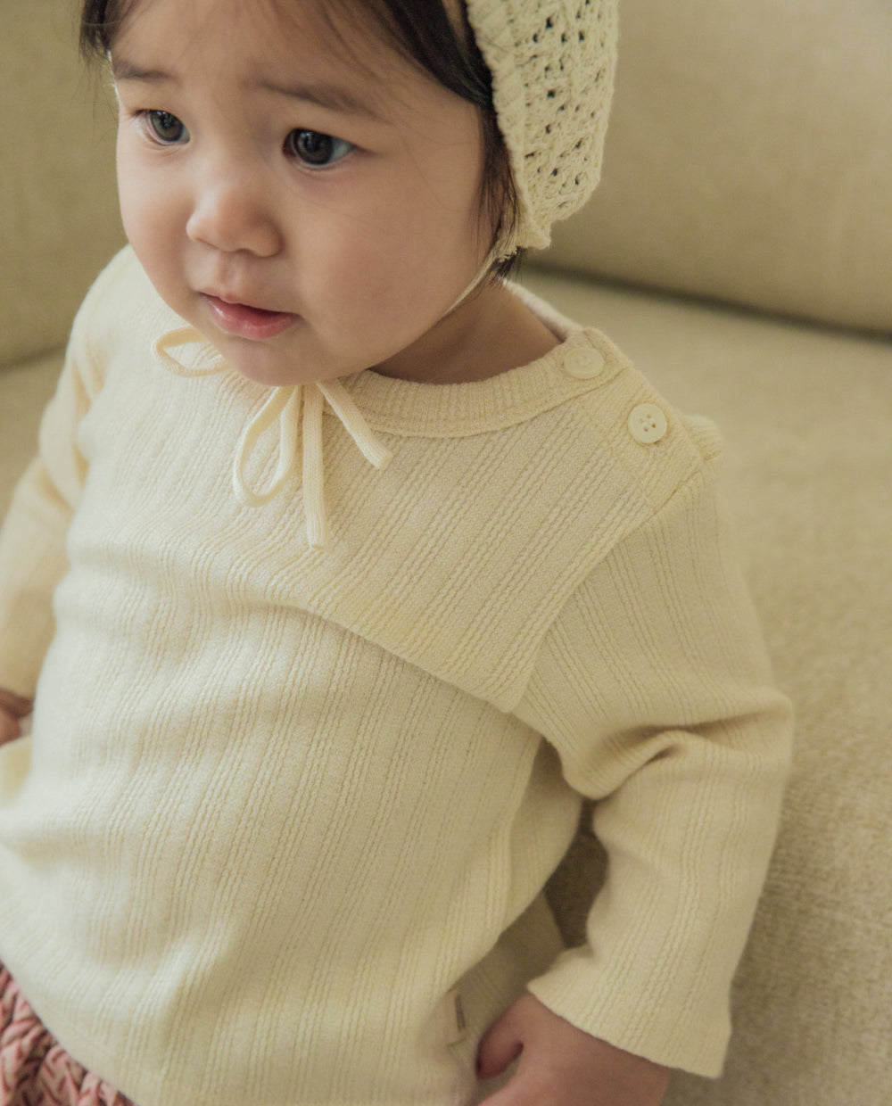 [Baby] ソフトジャガードリブTシャツ