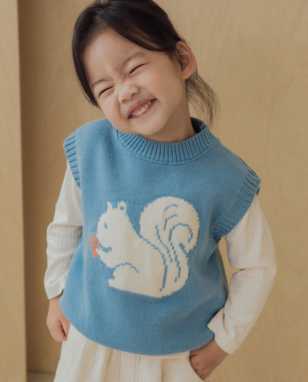 [Kids] ソフトジャガードニットベスト