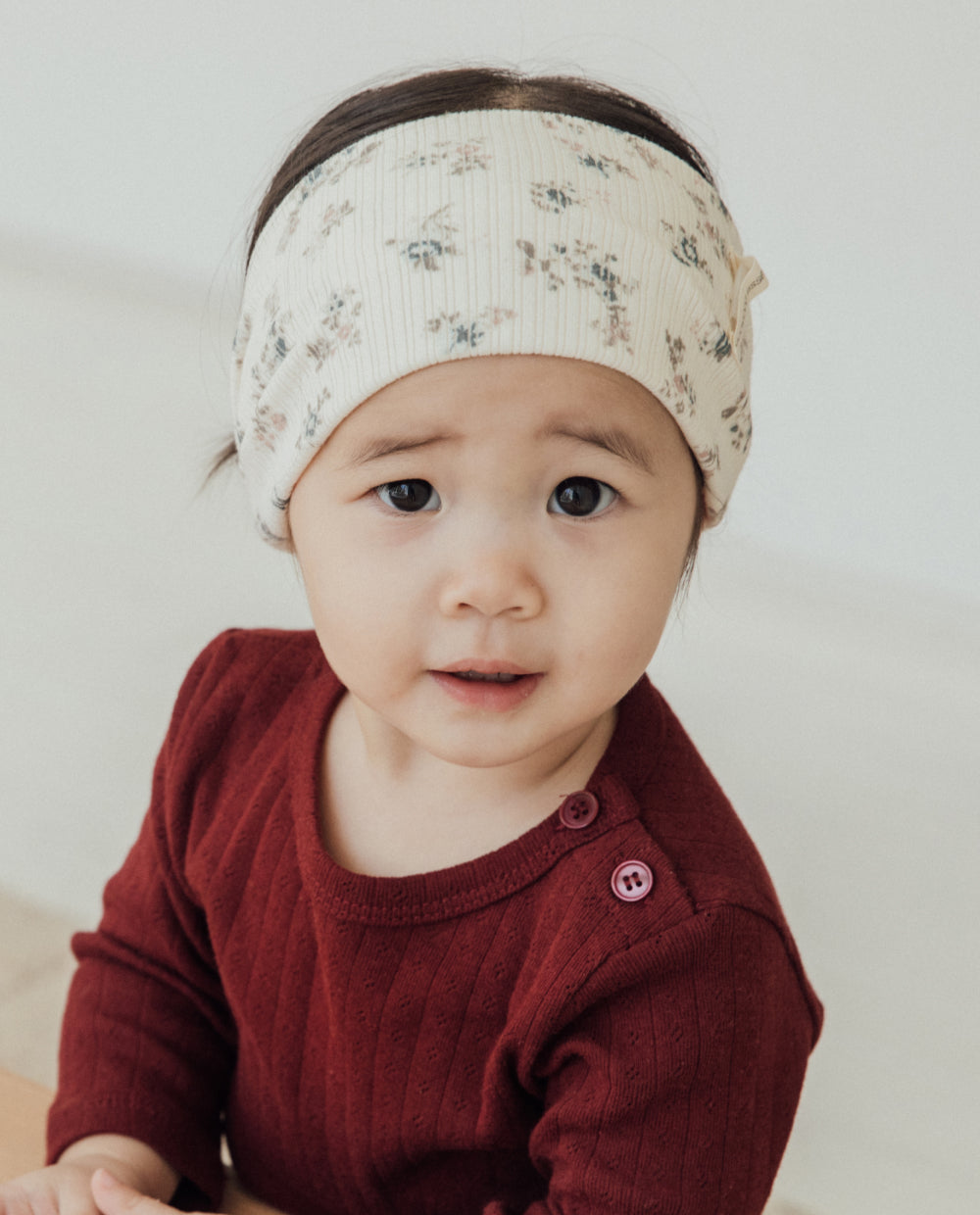 [Baby] ソフトジャガード ワイドヘアバンド