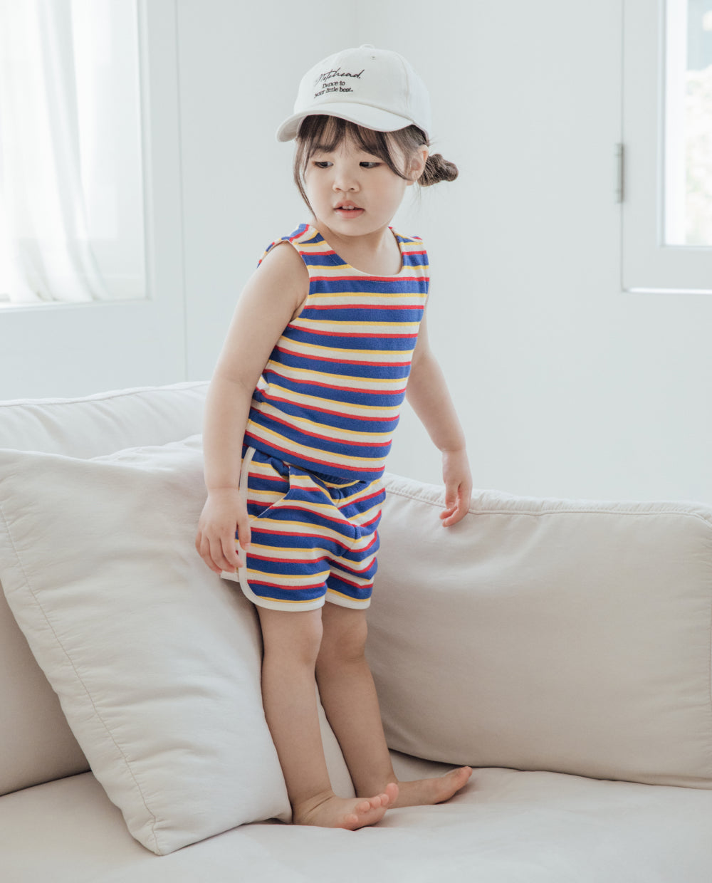 [Kids] マルチジャガード ストライプ セットアップ