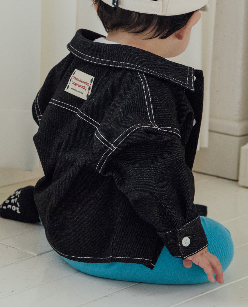 [Baby] もちもちデニムシャツジャケット