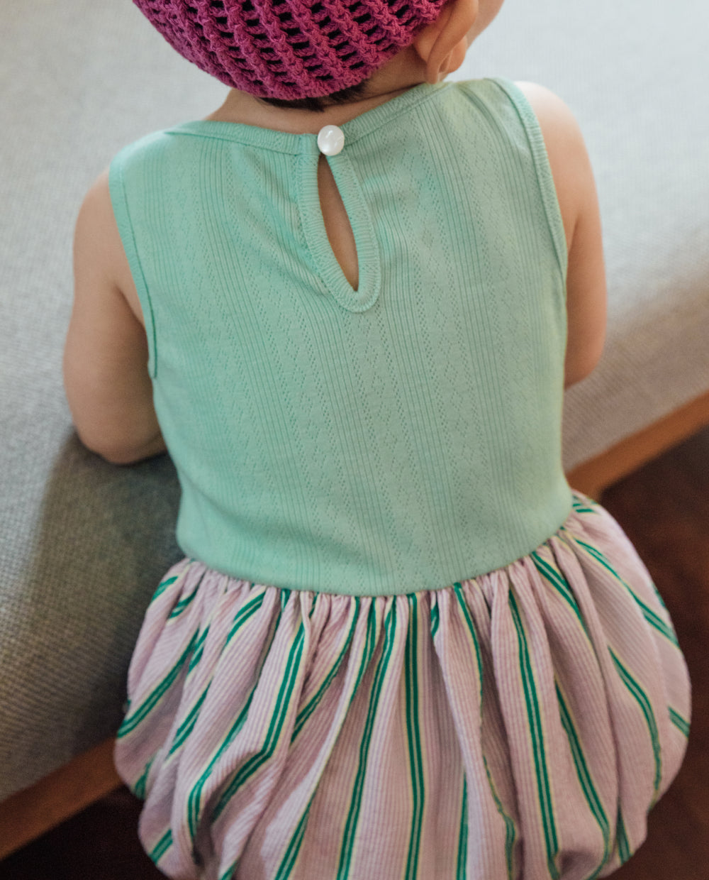 [Baby] アイレット バルーン ロンパース