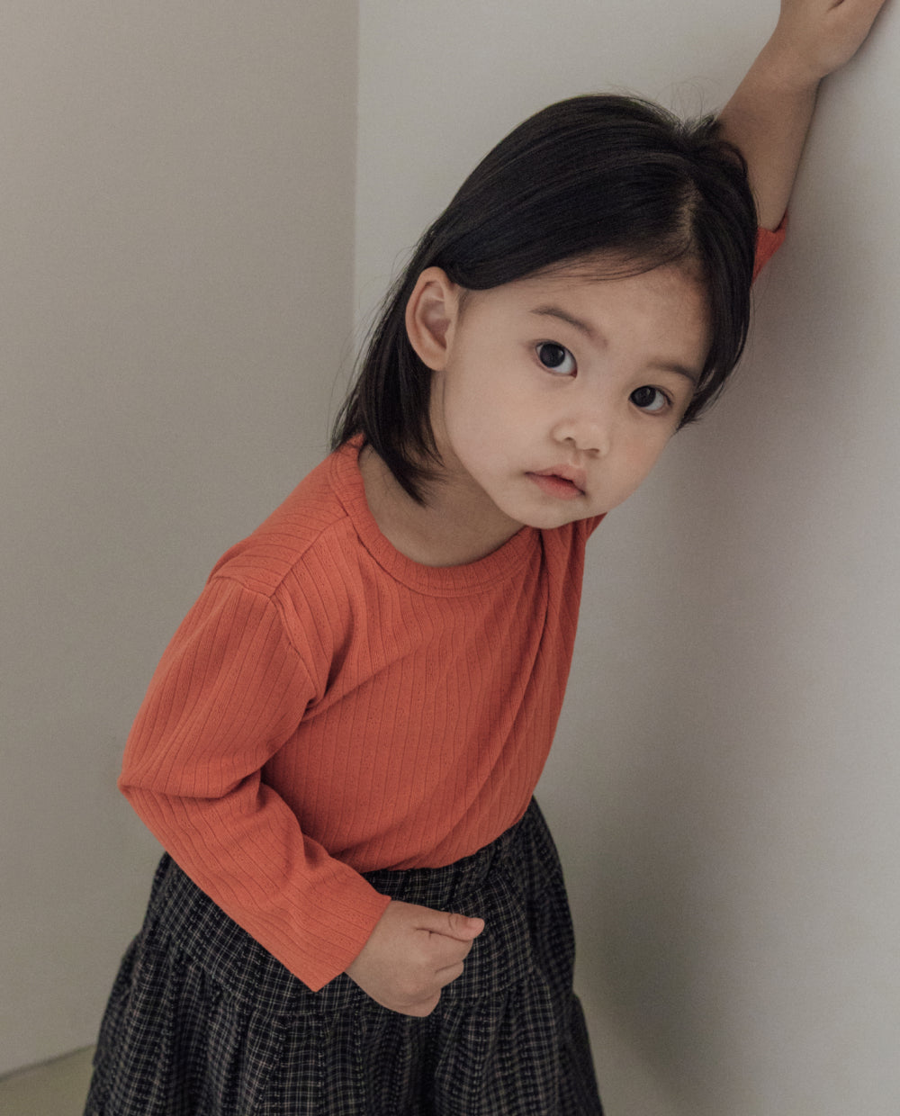 [Kids] ソフトアイレット \リブ Tシャツ