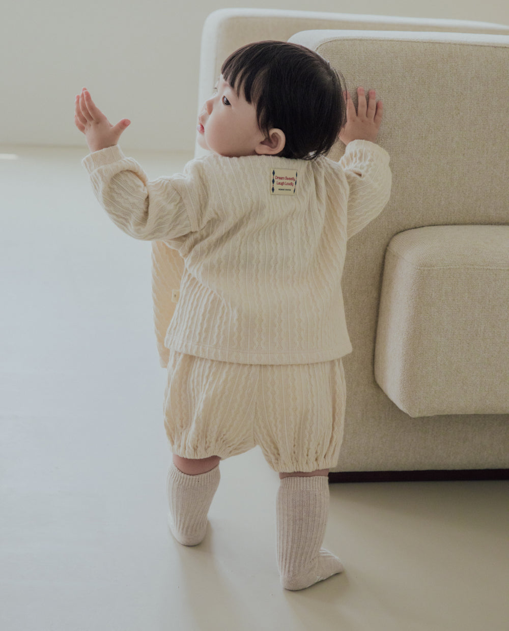 [Baby] ソフトジャガードカーディガンセットアップ