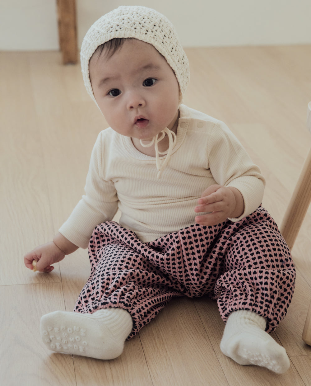 [Baby] [裏起毛]ふんわりミンクハートバルーンパンツ
