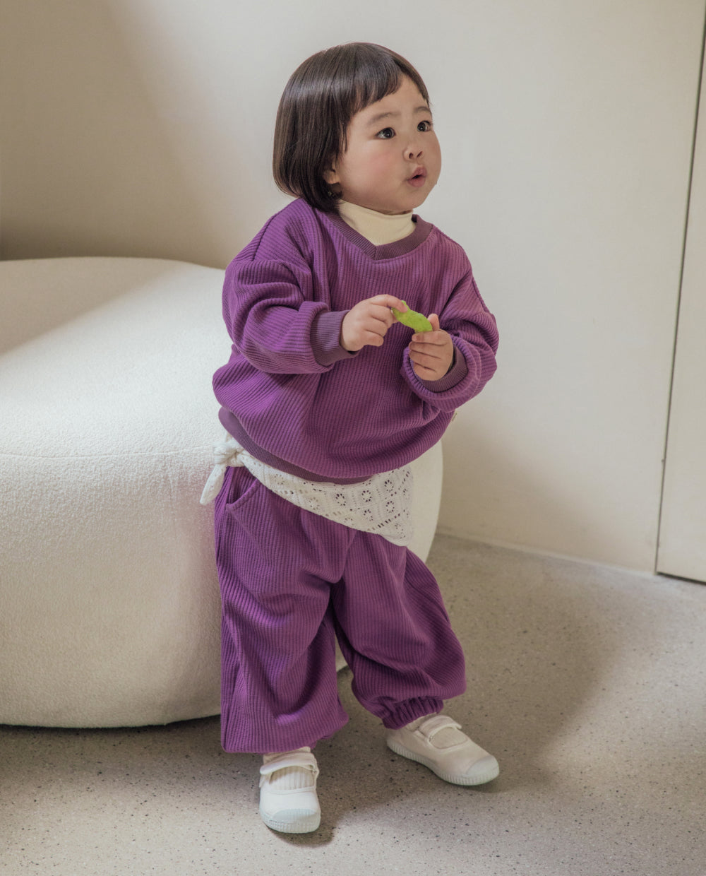 [Kids] ソフトワッフルジョガーパンツ