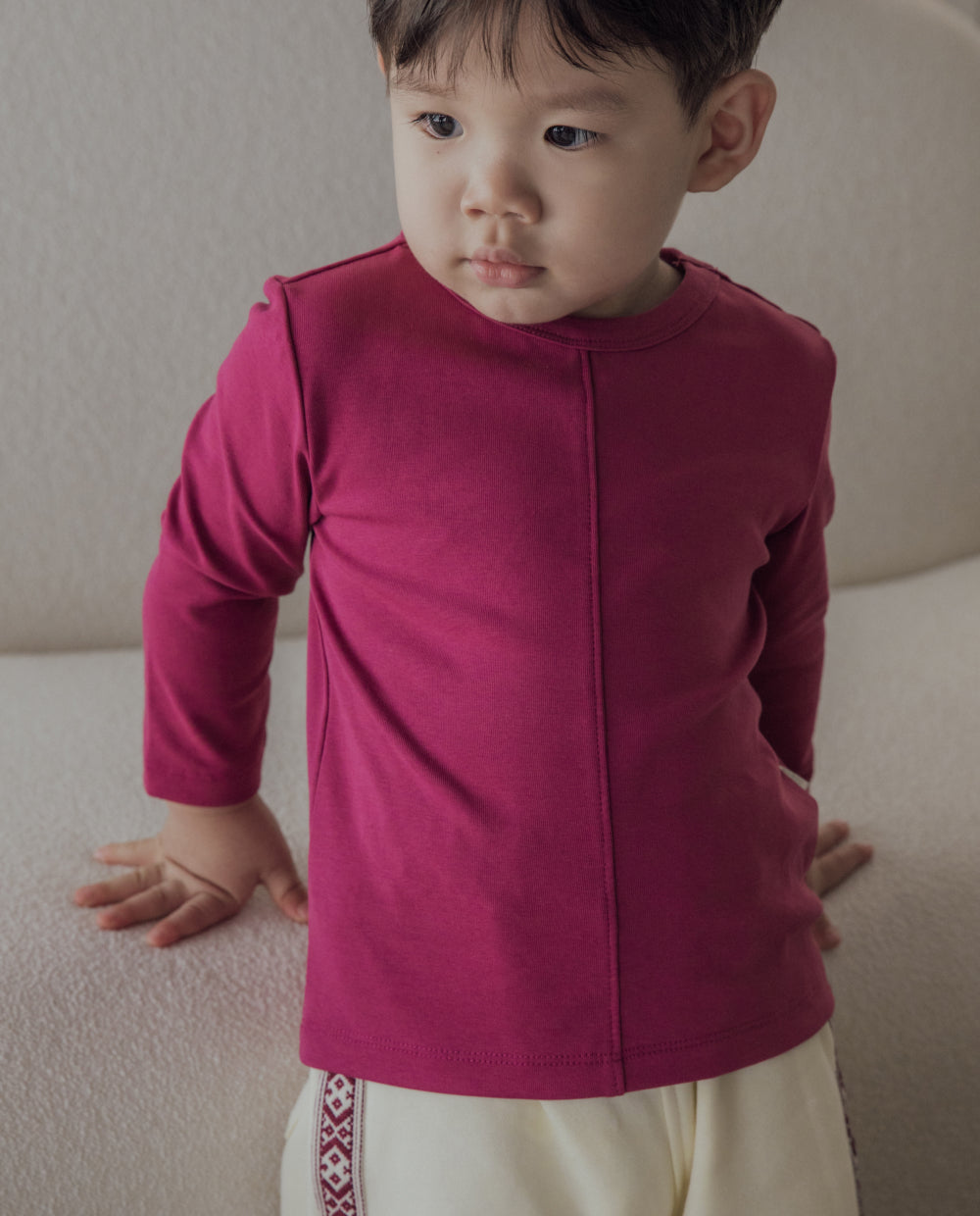 [Kids] もちもちストレッチコットンTシャツ