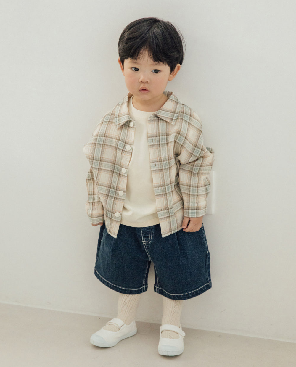 [Kids] エアリーチェックシャツ