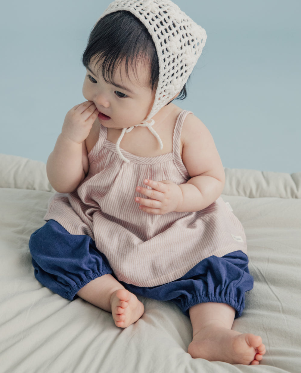 [Baby] 風通し抜群リネン バルーンフィット 7分丈パンツ