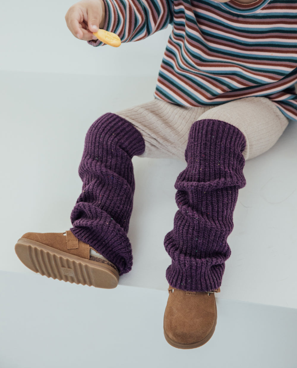 [Kids] ソフトブレンディング ニット ロングレッグウォーマー